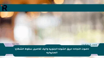 «صوت النجاة» حريق الشونة الجنوبية وإليك تفاصيل سقوط الشظايا الصاروخية